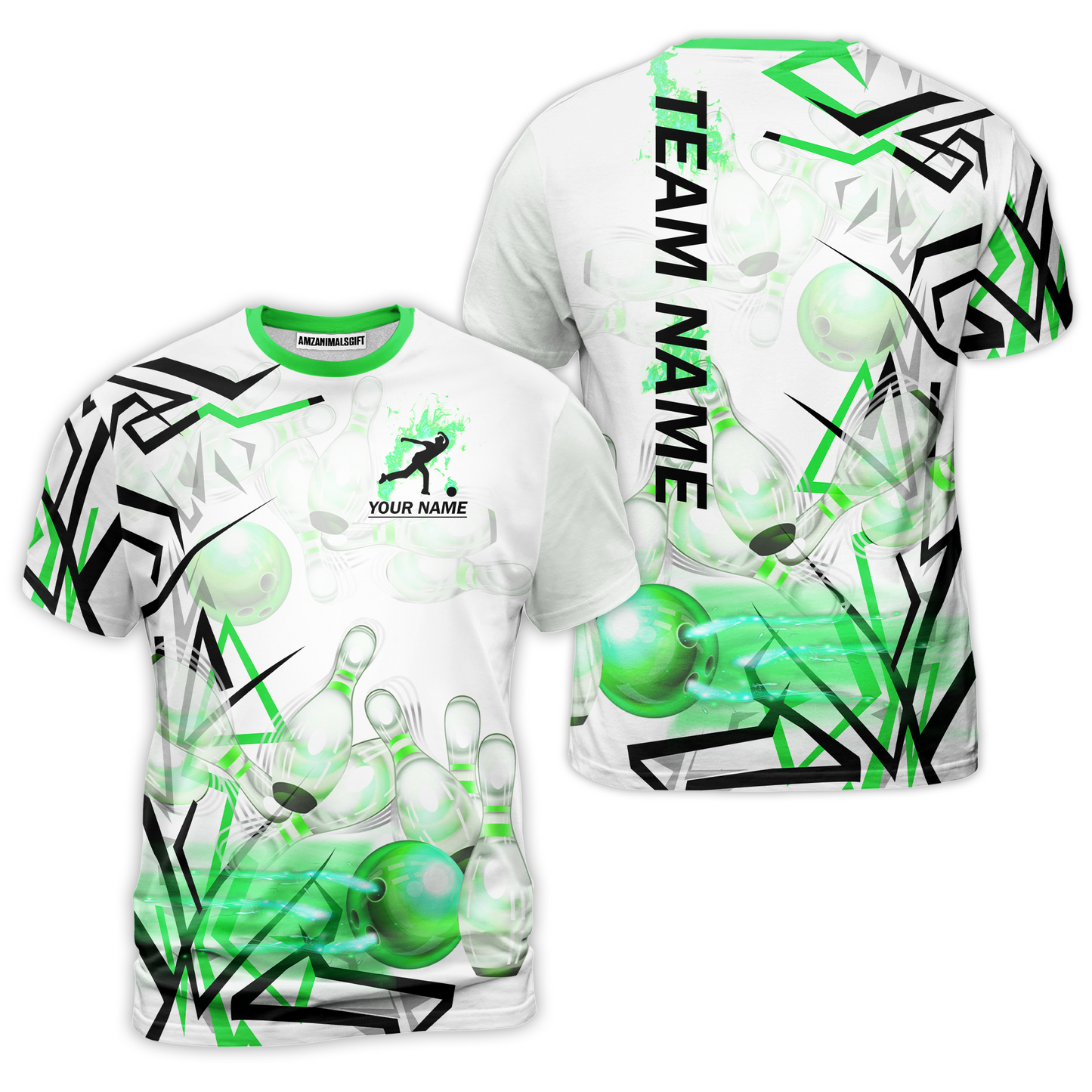Custom Bowling Team Jerseys Polo Shirts, Personalized 3D Trendy Style Bowling uniforms - Personalized Name And Team Name