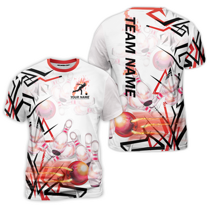 Custom Bowling Team Jerseys Polo Shirts, Personalized 3D Trendy Style Bowling uniforms - Personalized Name And Team Name