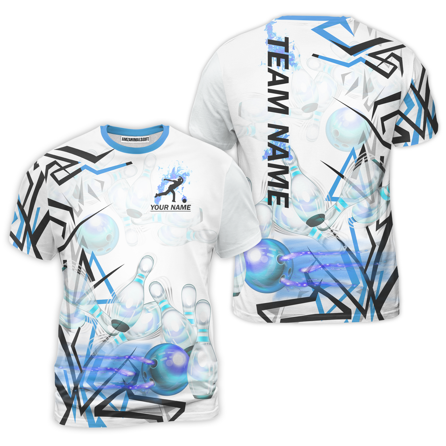 Custom Bowling Team Jerseys Polo Shirts, Personalized 3D Trendy Style Bowling uniforms - Personalized Name And Team Name