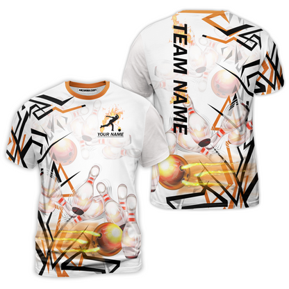 Custom Bowling Team Jerseys Polo Shirts, Personalized 3D Trendy Style Bowling uniforms - Personalized Name And Team Name