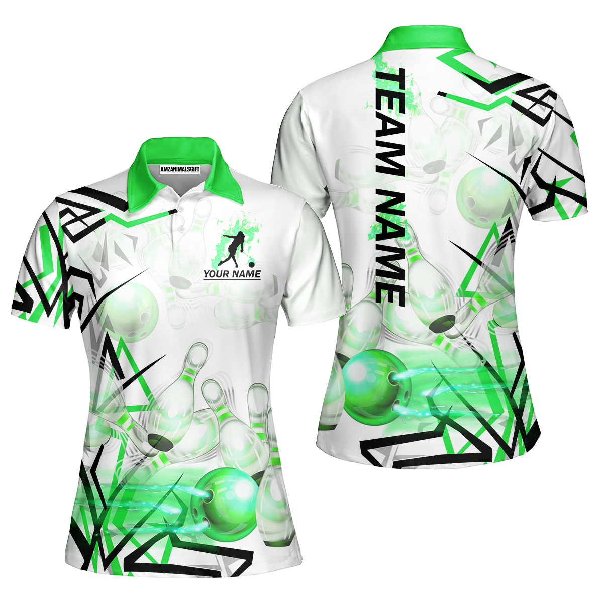 Custom Bowling Team Jerseys Polo Shirts, Personalized 3D Trendy Style Bowling uniforms - Personalized Name And Team Name