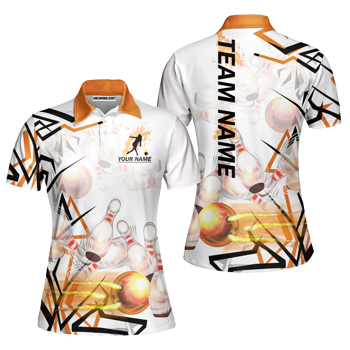 Custom Bowling Team Jerseys Polo Shirts, Personalized 3D Trendy Style Bowling uniforms - Personalized Name And Team Name