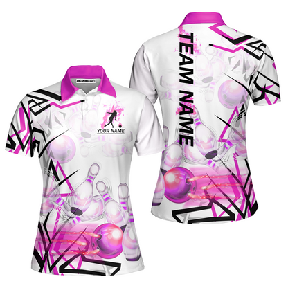 Custom Bowling Team Jerseys Polo Shirts, Personalized 3D Trendy Style Bowling uniforms - Personalized Name And Team Name