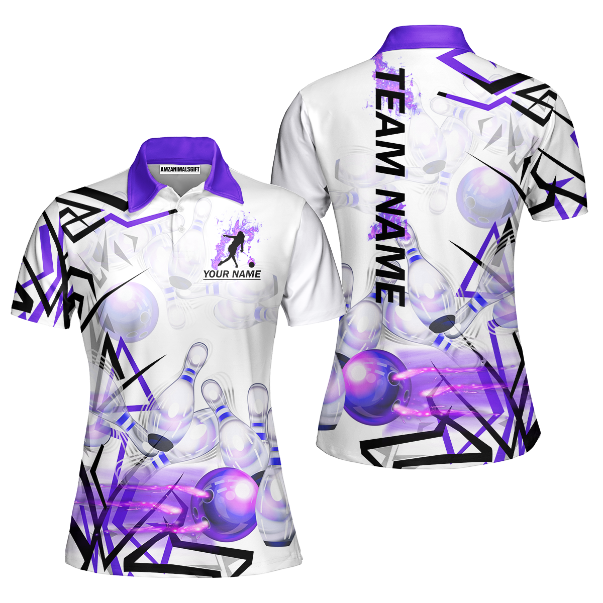 Custom Bowling Team Jerseys Polo Shirts, Personalized 3D Trendy Style Bowling uniforms - Personalized Name And Team Name