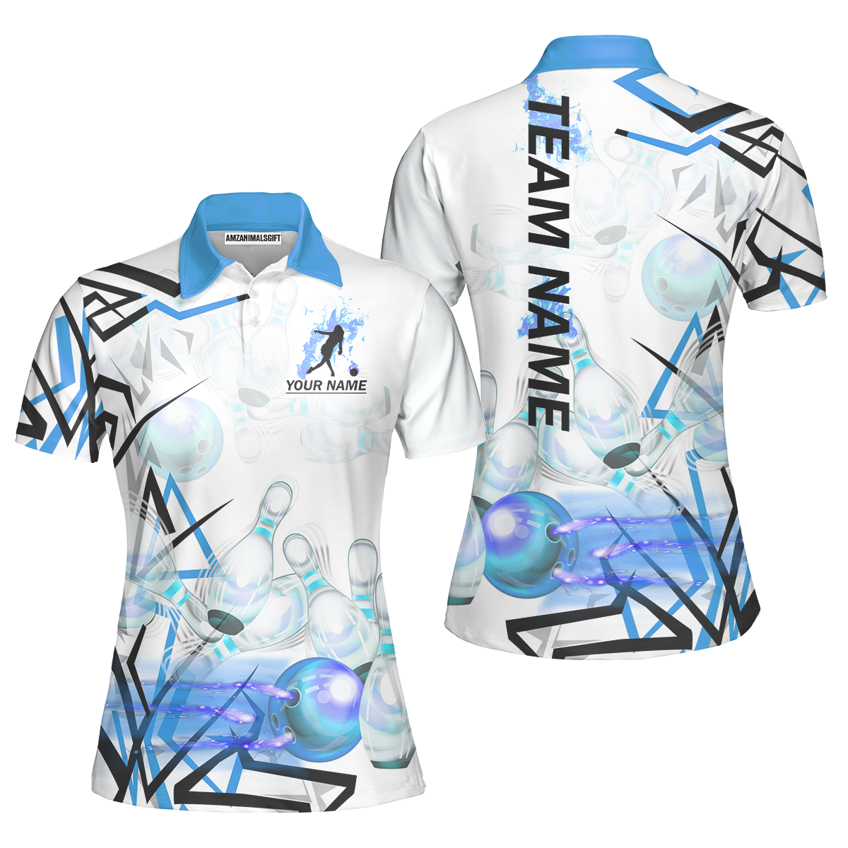 Custom Bowling Team Jerseys Polo Shirts, Personalized 3D Trendy Style Bowling uniforms - Personalized Name And Team Name