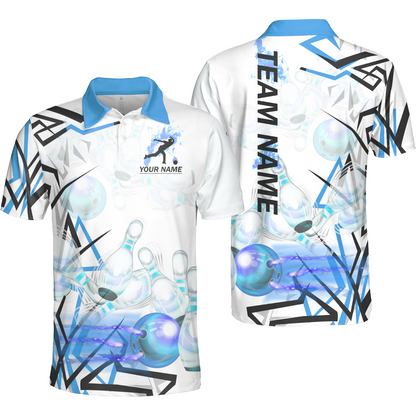 Custom Bowling Team Jerseys Polo Shirts, Personalized 3D Trendy Style Bowling uniforms - Personalized Name And Team Name