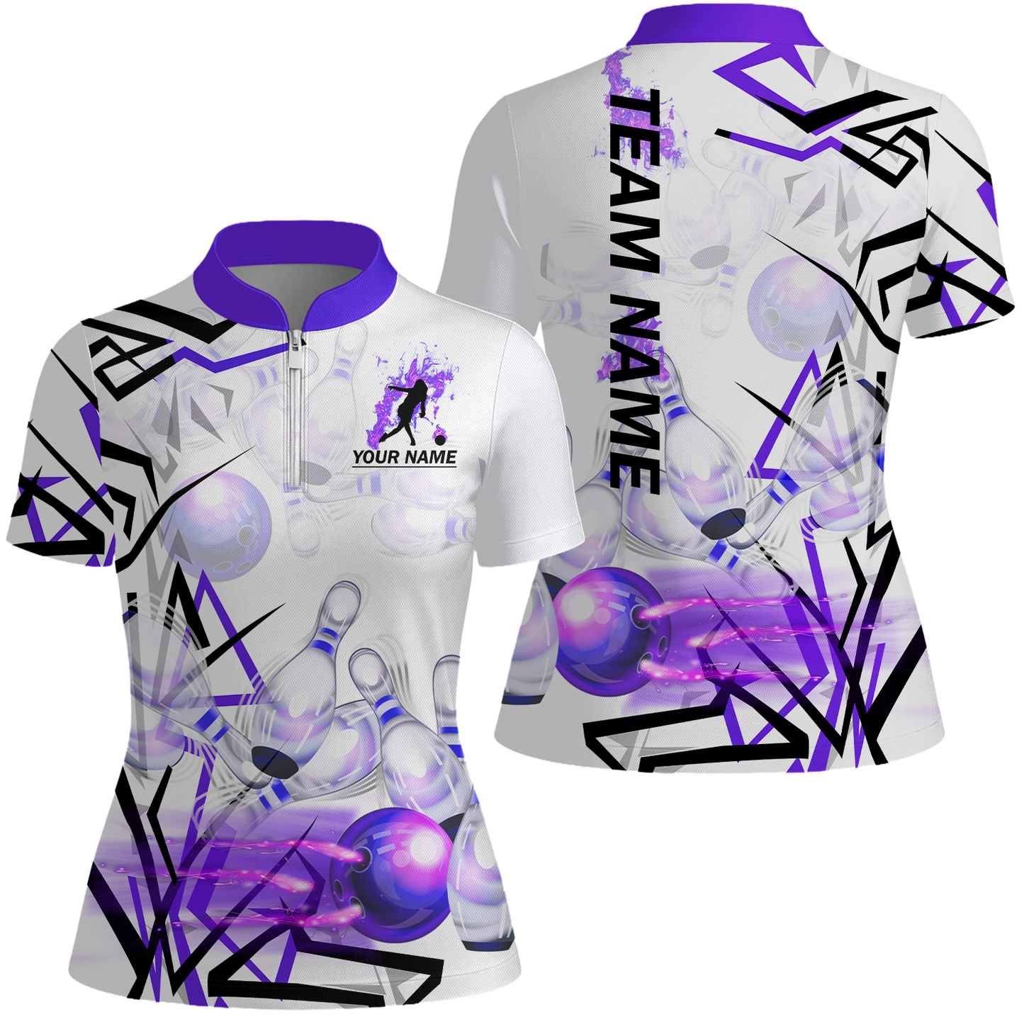 Custom Bowling Team Jerseys Polo Shirts, Personalized 3D Trendy Style Bowling uniforms - Personalized Name And Team Name