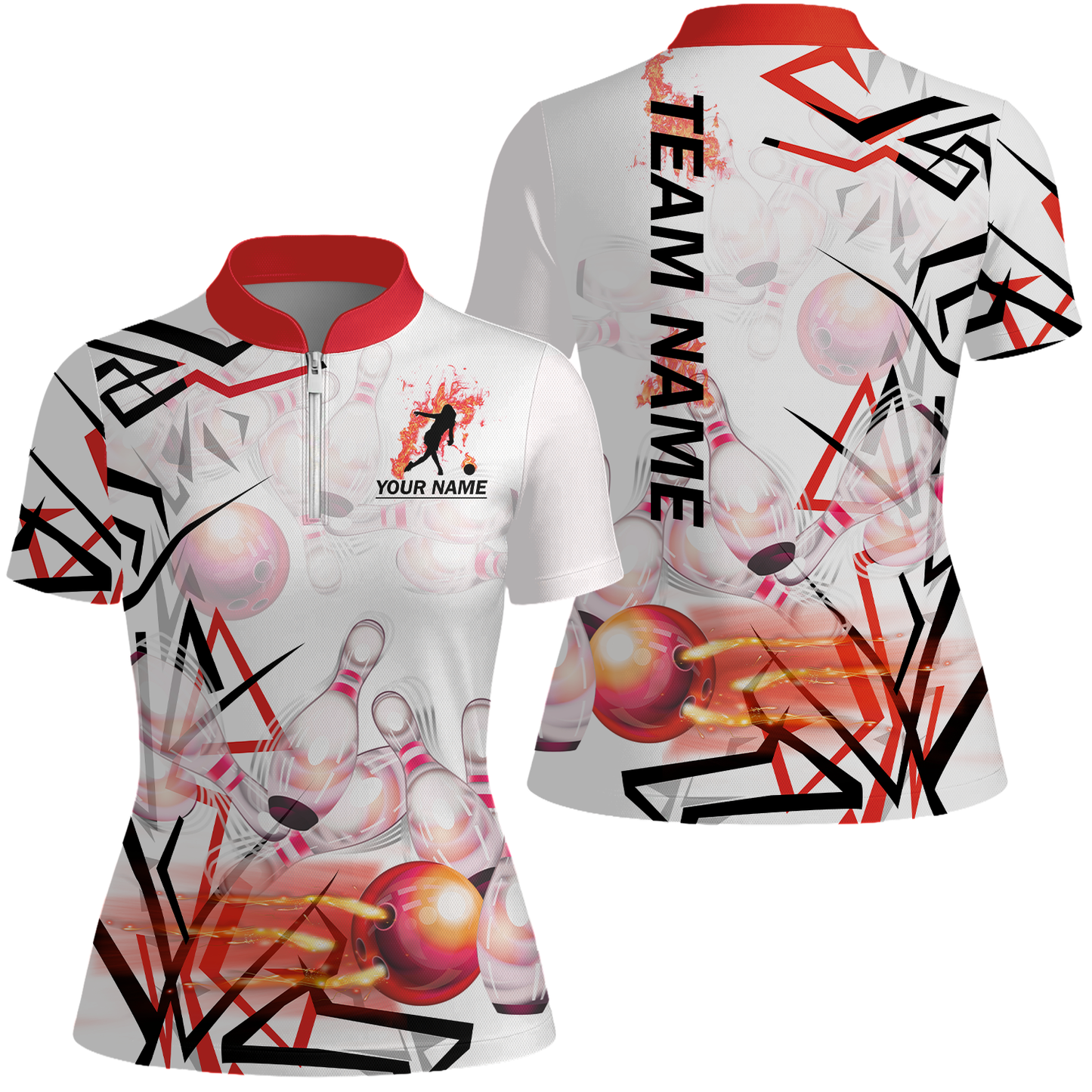 Custom Bowling Team Jerseys Polo Shirts, Personalized 3D Trendy Style Bowling uniforms - Personalized Name And Team Name