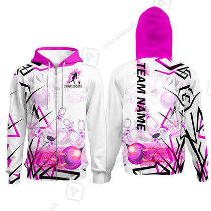 Custom Bowling Team Jerseys Polo Shirts, Personalized 3D Trendy Style Bowling uniforms - Personalized Name And Team Name