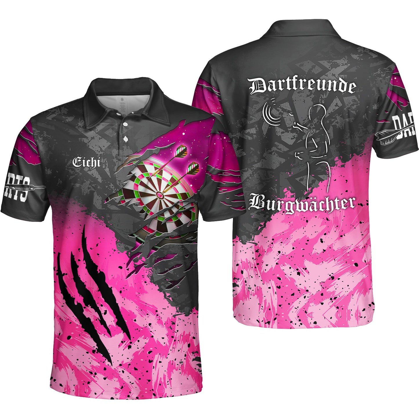 Customized Darts Polo Shirt Multicolor For LG Silke Team