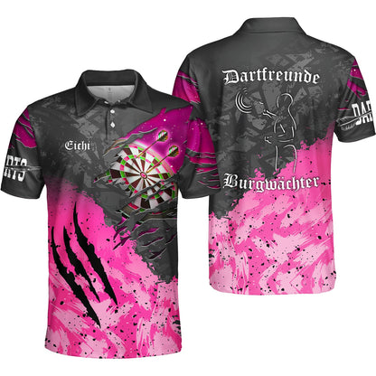 Customized Darts Polo Shirt Multicolor For LG Silke Team