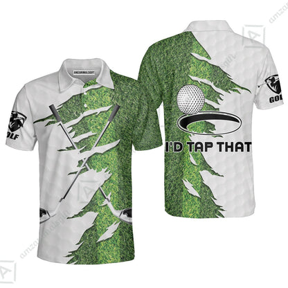 Green Golf Course Hawaiian Shirt, I'd Tap That Golf Hawaiian Shirt