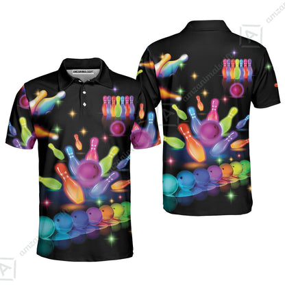 Bowling Jersey, Colorful Bowling Shirt For Women And Men, Bowling Team Players Bowling Jersey