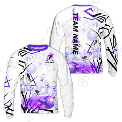 Custom Bowling Team Jerseys Polo Shirts, Personalized 3D Trendy Style Bowling uniforms - Personalized Name And Team Name