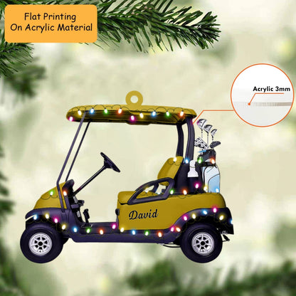 Personalized Golf  Cart  Acrylic Ornament, Golf Keychain, Car Ornament, Christmas Ornament Gifts