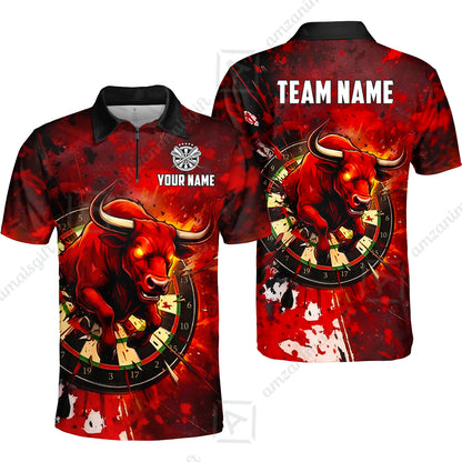 Custom Darts Team Jersey, Personalized Raging Bull Jersey Shirt For Players With Name & Team Name