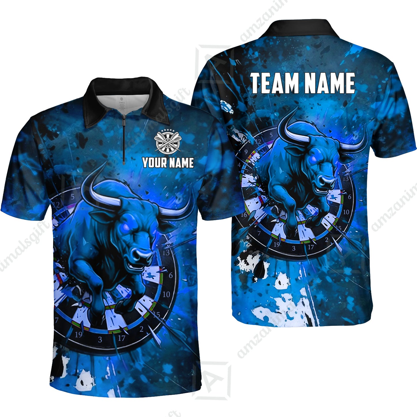Custom Darts Team Jersey, Personalized Raging Bull Jersey Shirt For Players With Name & Team Name