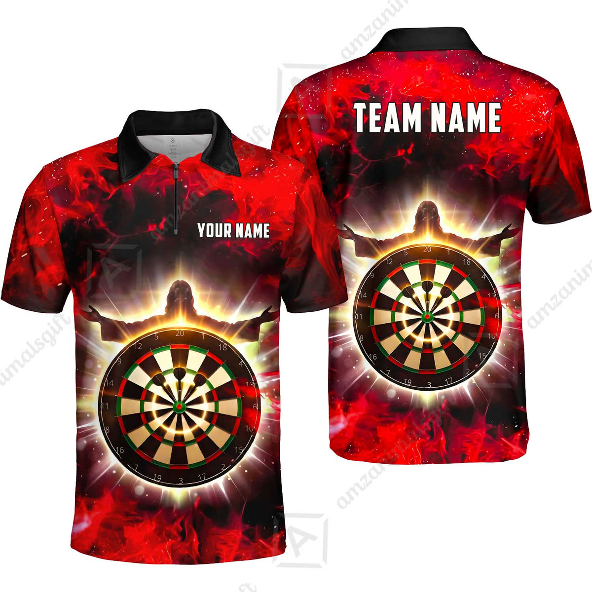 Custom Darts Team Jersey, Personalized Heavenly Strike Dart Polo Shirt For Players With Name & Team Name