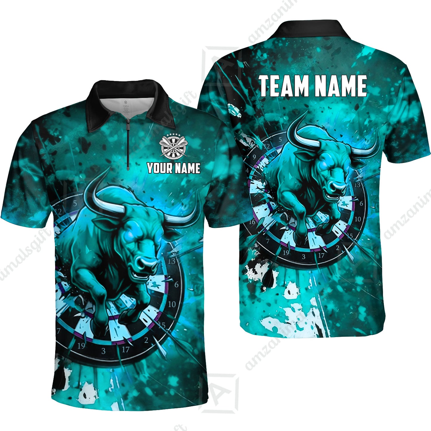 Custom Darts Team Jersey, Personalized Raging Bull Jersey Shirt For Players With Name & Team Name