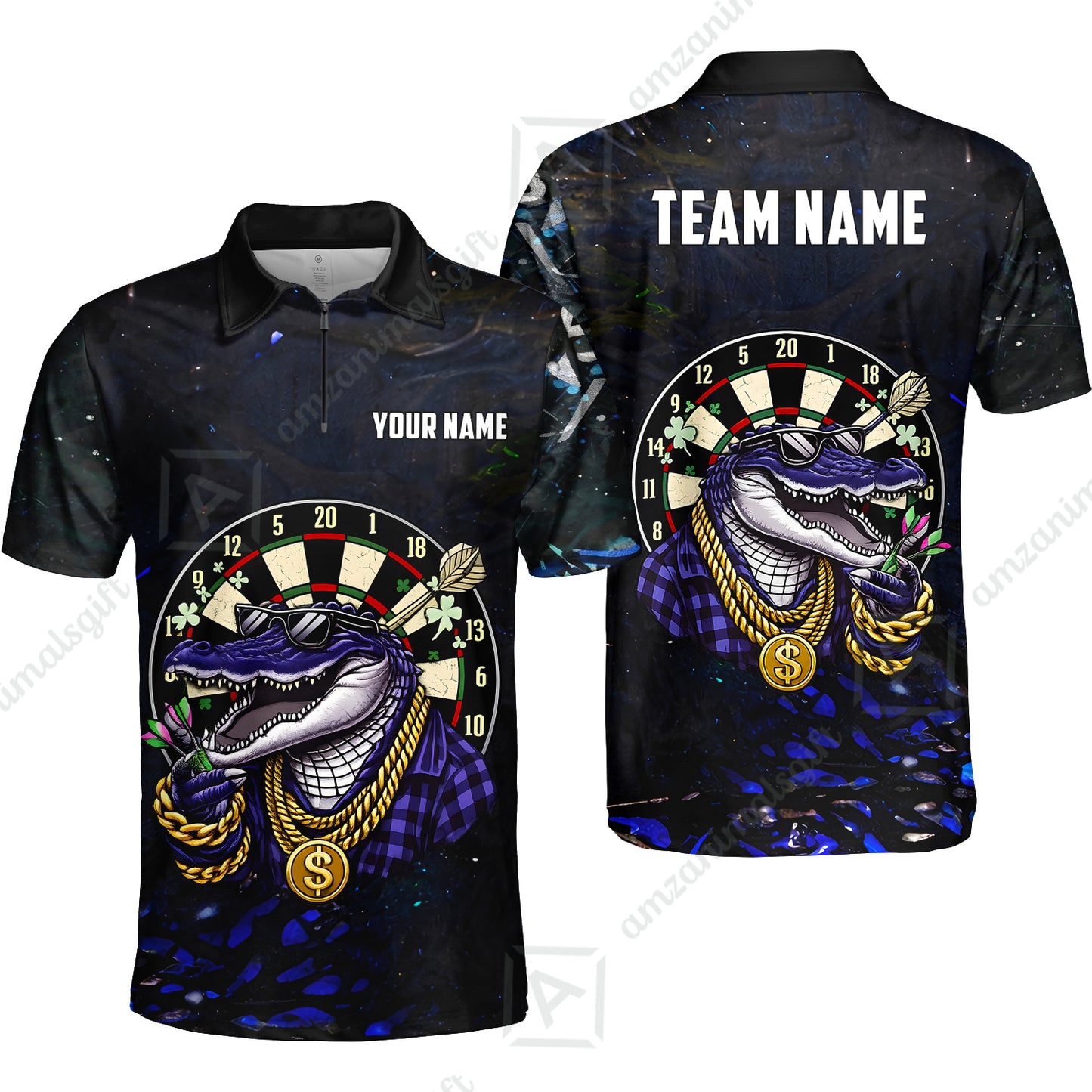 Custom Darts Team Jersey, Personalized Alligator Dart Jersey Shirt For Players With Name & Team Name