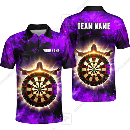 Custom Darts Team Jersey, Personalized Heavenly Strike Dart Polo Shirt For Players With Name & Team Name