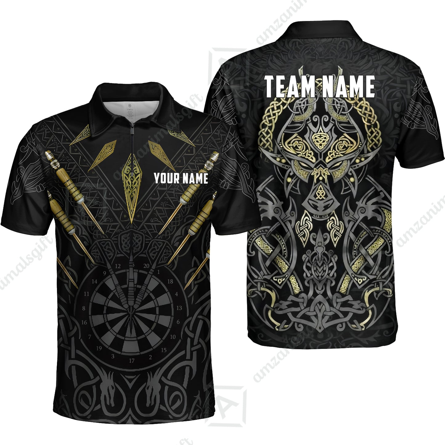 Custom Darts Team Jersey, Personalized Viking Darts Polo Shirt For Players With Name & Team Name