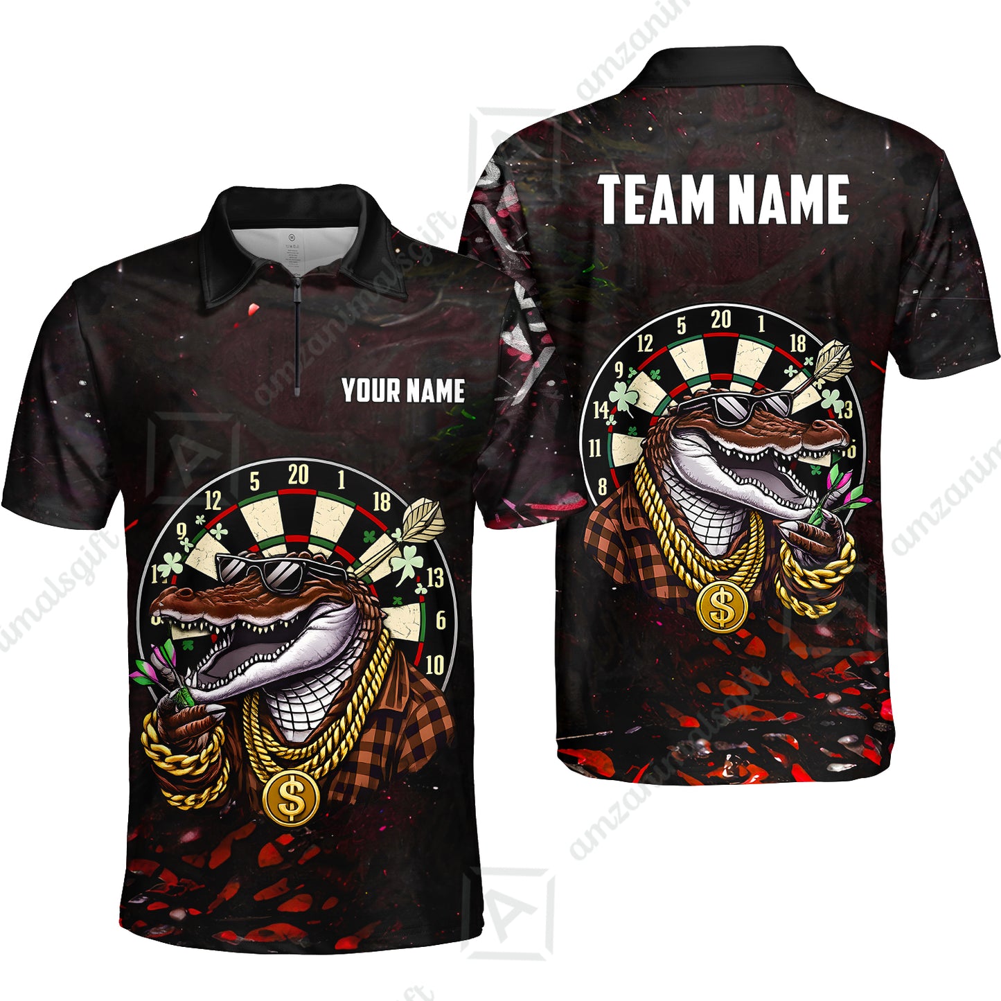 Custom Darts Team Jersey, Personalized Alligator Dart Jersey Shirt For Players With Name & Team Name