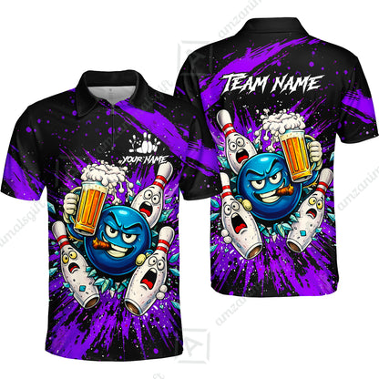 Quarter-Zip Polo||Purple