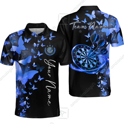 Customized Butterfly Elegant Sparkling Multicolor Darts Jersey, Personalized Name And Team Name For Players