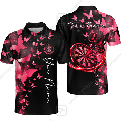 Customized Butterfly Elegant Sparkling Multicolor Darts Jersey, Personalized Name And Team Name For Players