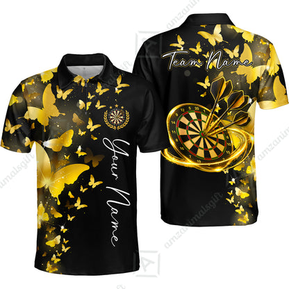 Customized Butterfly Elegant Sparkling Multicolor Darts Jersey, Personalized Name And Team Name For Players