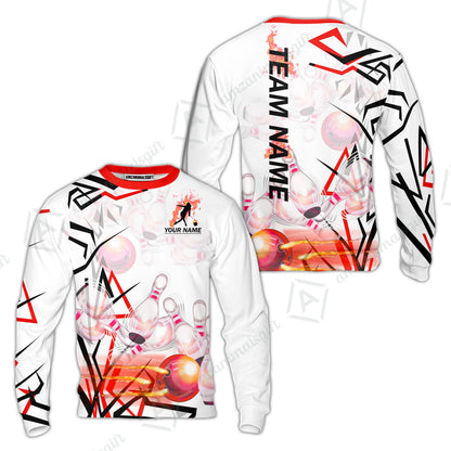 Custom Bowling Team Jerseys Polo Shirts, Personalized 3D Trendy Style Bowling uniforms - Personalized Name And Team Name