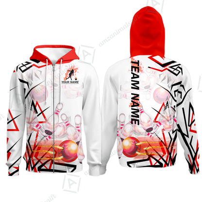 Custom Bowling Team Jerseys Polo Shirts, Personalized 3D Trendy Style Bowling uniforms - Personalized Name And Team Name