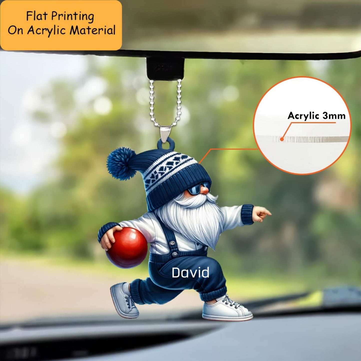 Personalized Bowling Christmas Ornament – Bowling Strike Home Decor, Christmas Ornament