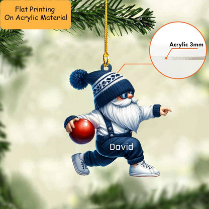 Personalized Bowling Christmas Ornament – Bowling Strike Home Decor, Christmas Ornament