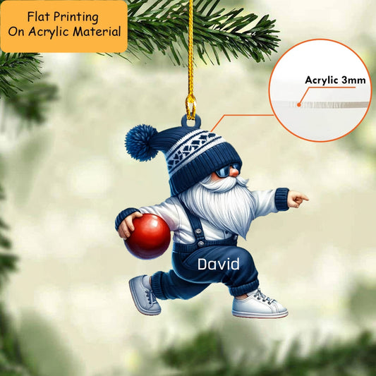 Personalized Bowling Christmas Ornament – Bowling Strike Home Decor, Christmas Ornament