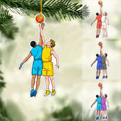 Personalized Basketball Christmas Ornament, Basketball Player, Custom Ornament Christmas Gift, Keychain Basketball, Car Ornament Basketball