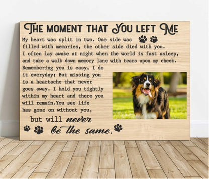 Personalized Dog Landscape Canvas, Memorial Dog Gift, Custom Canvas Prints Memorial Pet Photo Waiting At The Door, Perfect Gift For Dog Lovers, Family