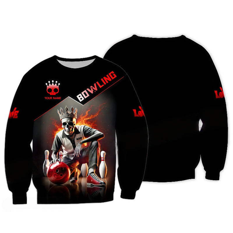 Skull King Fire Effect Design Sweatshirt