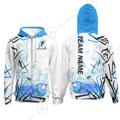 Custom Bowling Team Jerseys Polo Shirts, Personalized 3D Trendy Style Bowling uniforms - Personalized Name And Team Name