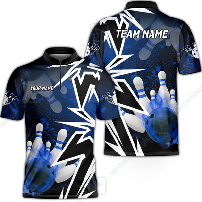 Custom Bowling Team Uniform Jersey Smoke Bowling Graffiti Unisex Polo Shirts, Bowling Uniform, Personalized Name And Team Name