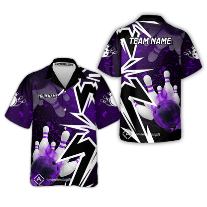 Custom Bowling Team Uniform Jersey Smoke Bowling Graffiti Unisex Polo Shirts, Bowling Uniform, Personalized Name And Team Name