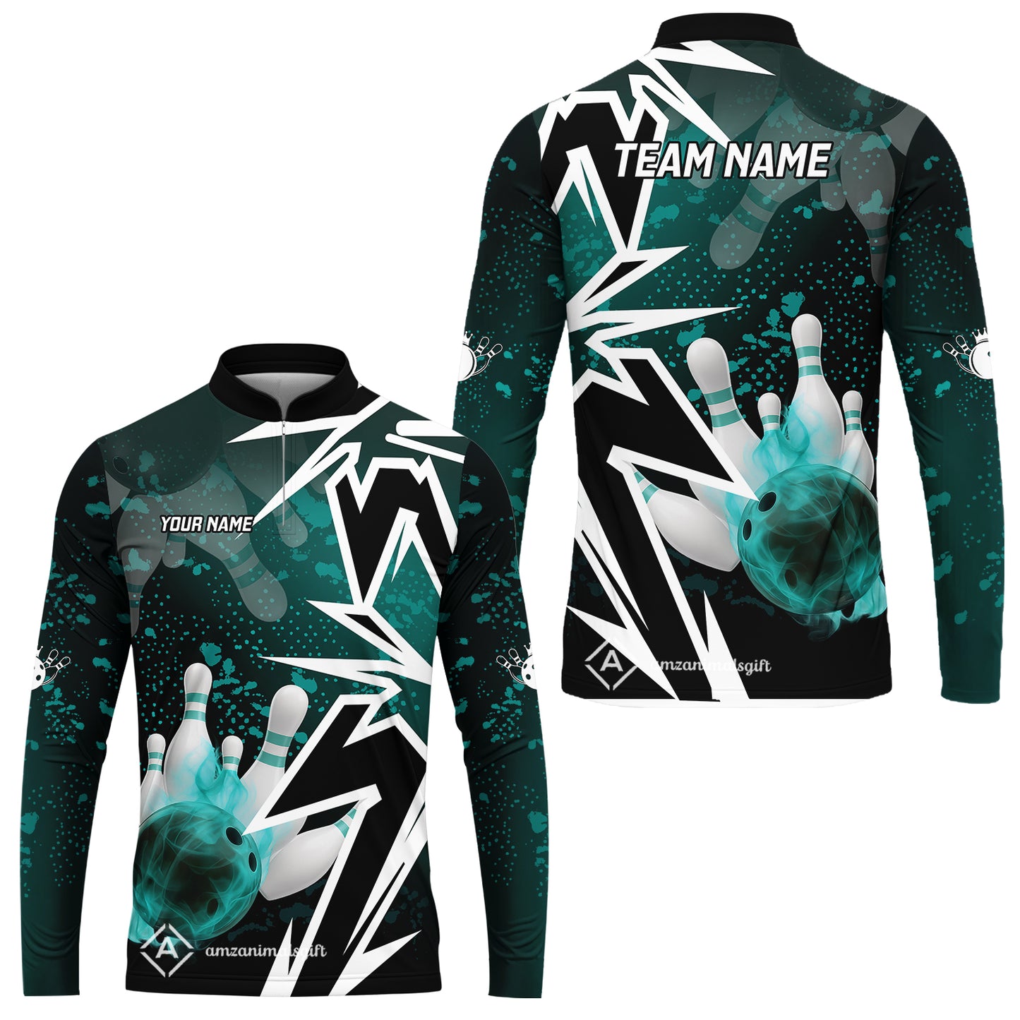 Custom Bowling Team Uniform Jersey Smoke Bowling Graffiti Unisex Polo Shirts, Bowling Uniform, Personalized Name And Team Name