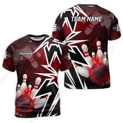 Custom Bowling Team Uniform Jersey Smoke Bowling Graffiti Unisex Polo Shirts, Bowling Uniform, Personalized Name And Team Name