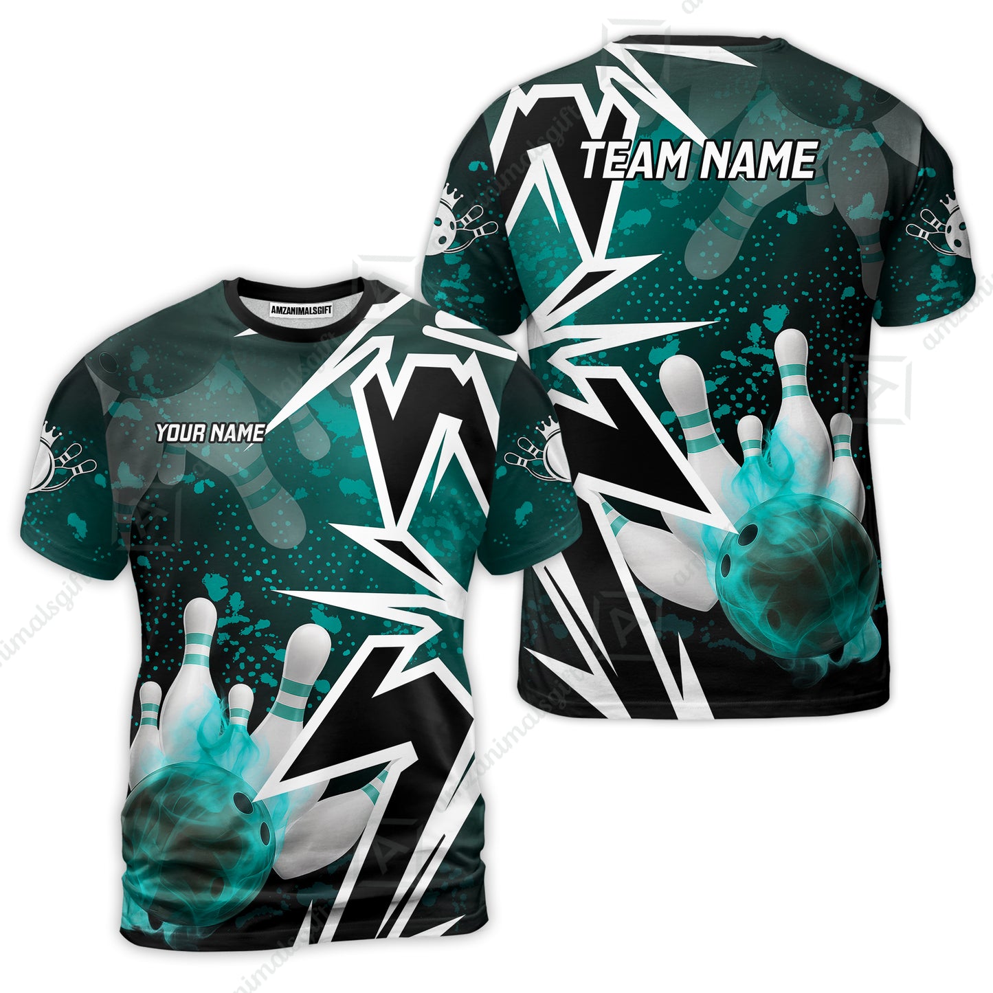 Custom Bowling Team Uniform Jersey Smoke Bowling Graffiti Unisex Polo Shirts, Bowling Uniform, Personalized Name And Team Name