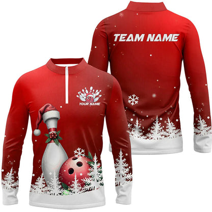 Snowflake Custom Christmas Bowling Team Polo Shirt, Christmas Bowling uniforms - Bowling Shirts Personalized Name And Team Name