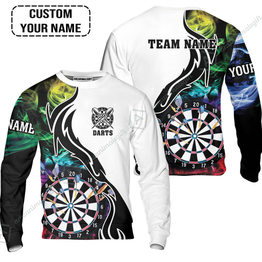 Custom Multicolor Darts Sweatshirt, Personalized Darts For Team Sweatshirt