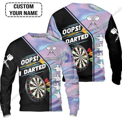 Customized Darts Hoodie, Dartboard, I Darted, Personalized Name Hoodie