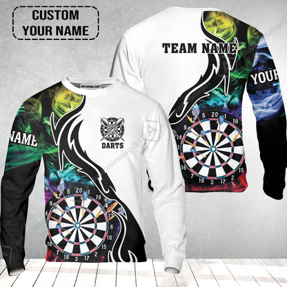 Custom Multicolor Darts Sweatshirt, Personalized Darts For Team Sweatshirt