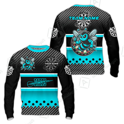 Custom Funny Bee Darts Unisex Polo Team Shirts, Custom Team League Darts Jersey Polo , Custom Darts Team Jerseys Uniform